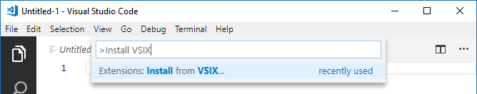 Install from VSIX