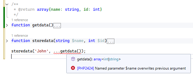 spread operator check